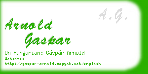 arnold gaspar business card